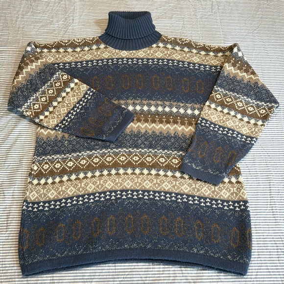 Bugle Boy Sweaters - BUGLE BOY for Her • Vintage Fair Isle Sweater Size Large
